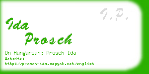 ida prosch business card